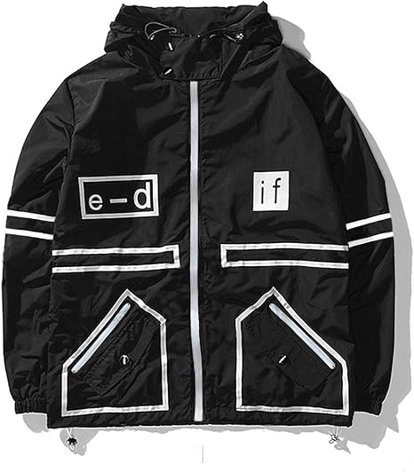 AITFINEISM Men's Lightweight Windbreaker Jacket Casual Zip Up Jackets With Hooded